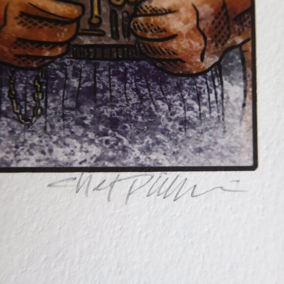 NEW STEAMPUNK MONKEY CONTROLLING ROBOT SIGNED ARTWORK PRINT BY CHET PHILLIPS - Picture 5 of 8